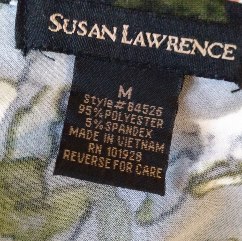 Susan Lawrence Ruffled Floral Tank Top, M - Picture 4 of 5